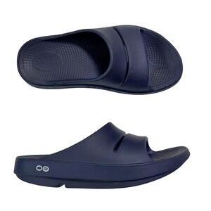 Oofos OOahh Sport Slide Sandals M5 W7 EU38 Navy Blue Recovery Foam